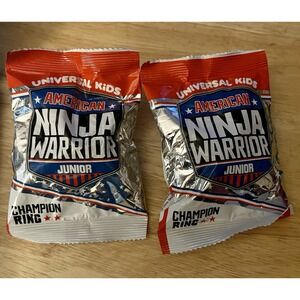 ANW‎ 2 Pk Arby's Kids Meal Toy American Ninja Warrior Junior Champion Ring 2021